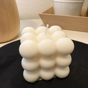 bougie cube bubble – artisanale suisse