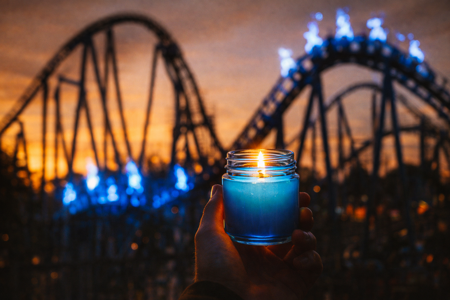 blue candle
