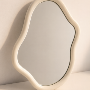 miroir mural organique – mdf sable